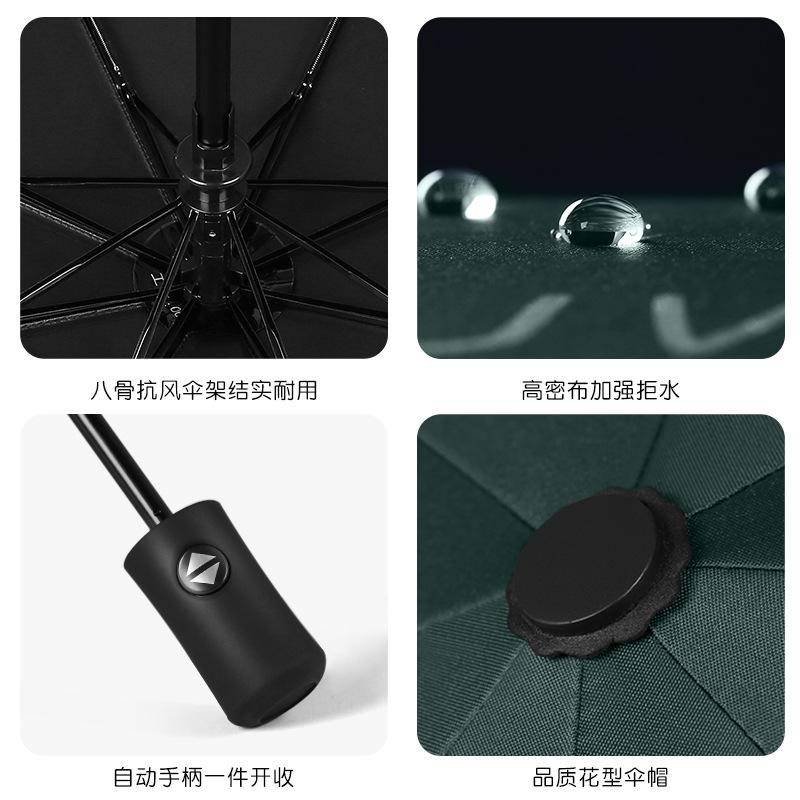 Creative little daisy female triple folding automatic vinyl umbrella sunshade anti-ultraviolet umbrella
