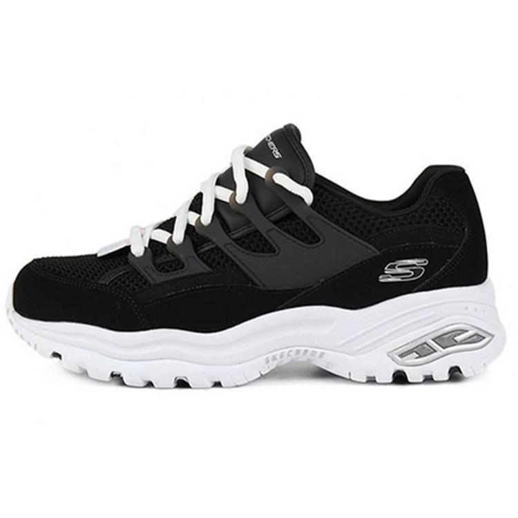 (WMNS) Skechers D Lites Low Top Sneakers Black Women s 66666253-BLK EU 35