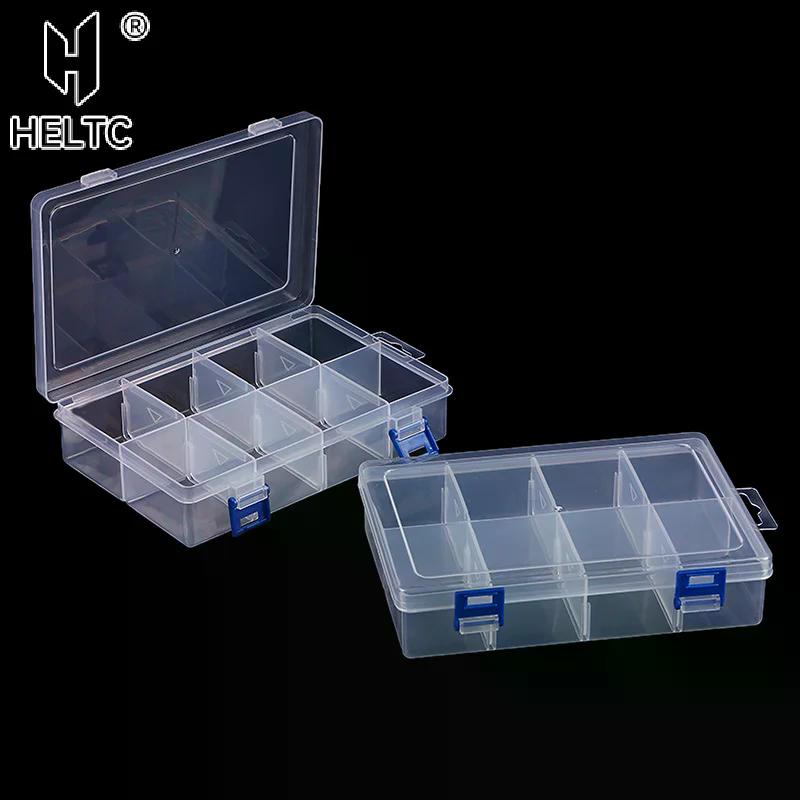 Multifunctional Tool Case 20*13.5*4.5cm Large 8 Grids Plastic Storage Box Screw Electronic Component Transparent Organizer