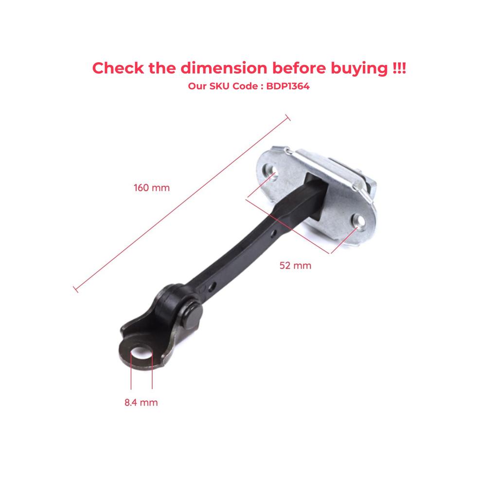 BDP1364-1 2 Pieces Rear Door Stop Check Assy Limiter Strap for Toyota Yaris Echo Verso FunCargo Vitz Platz MK1 P1 P2 1999-2003 Pre-Facelift