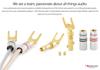 Nakamichi Excel Series 24K Gold Plated Spade Connectors 12-18 AWG 4mm for Speaker Amp Hi-Fi AV Stereo Home Theater Screw Type 16pcs 8 Pairs