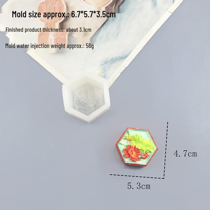 Lotus Flower & Leaf Mooncake Mold, Aromatherapy Candle and Chocolate Silicone Mold – Food Grade