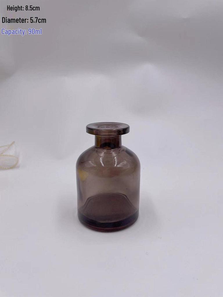 50-ml-Glas-Aromadiffusor mit breiter Öffnung & kreative Blumenvase aus Rattan, leere Duftflasche