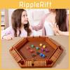 Wooden Family Board Game With Six Side Flip Panels For Kids And Adults
