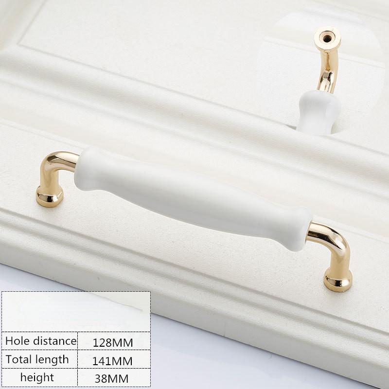 Kitchen Cabinet Door Drawer Handle Zinc Alloy Ceramic Handle Furniture Handle White Ceramic Door Handle