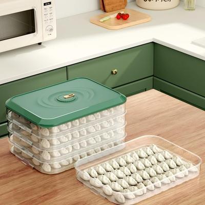 Large Capacity Multi-Layer Freezer Storage Box for Dumplings & Wontons