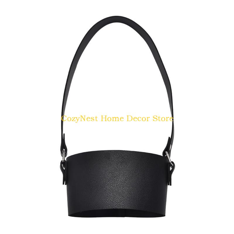 92MF PU Cup Sleeve for Hot Drinks Beverage Cup Bag with Handle Bottle Sleeve Bag