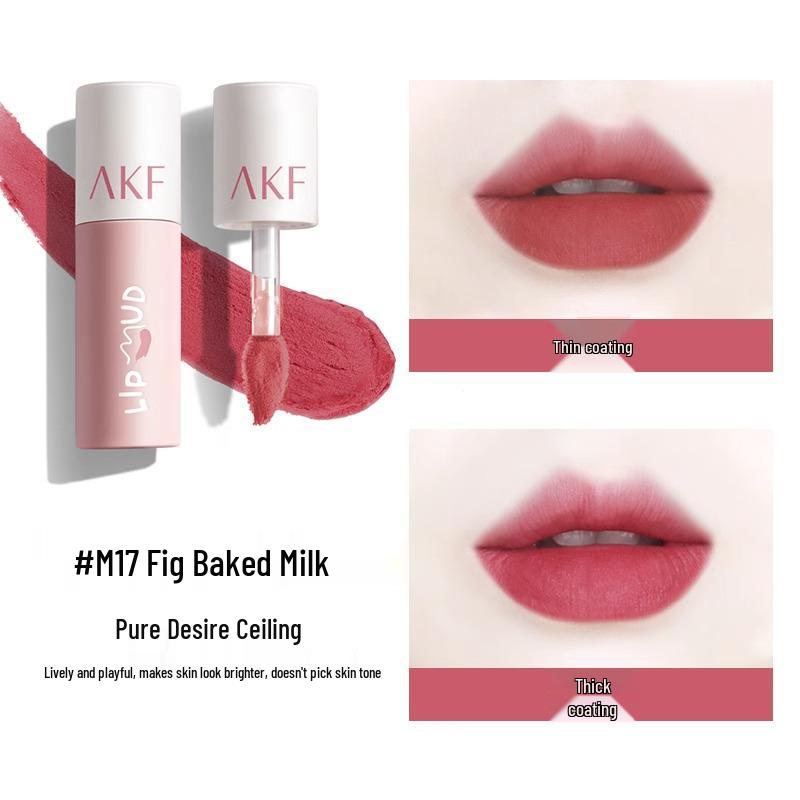 AKF Lippen-Mud: Erschwinglicher Studentenfreundlicher Lippenstift mit Weicher Matter Textur für Herbst/Winter