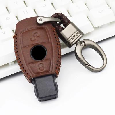 Genuine Leather Car Key Case Cover for Mercedes Benz CLK ML SLK B C E S Class Keychain Accessories Car Styling for Mercedes Benz