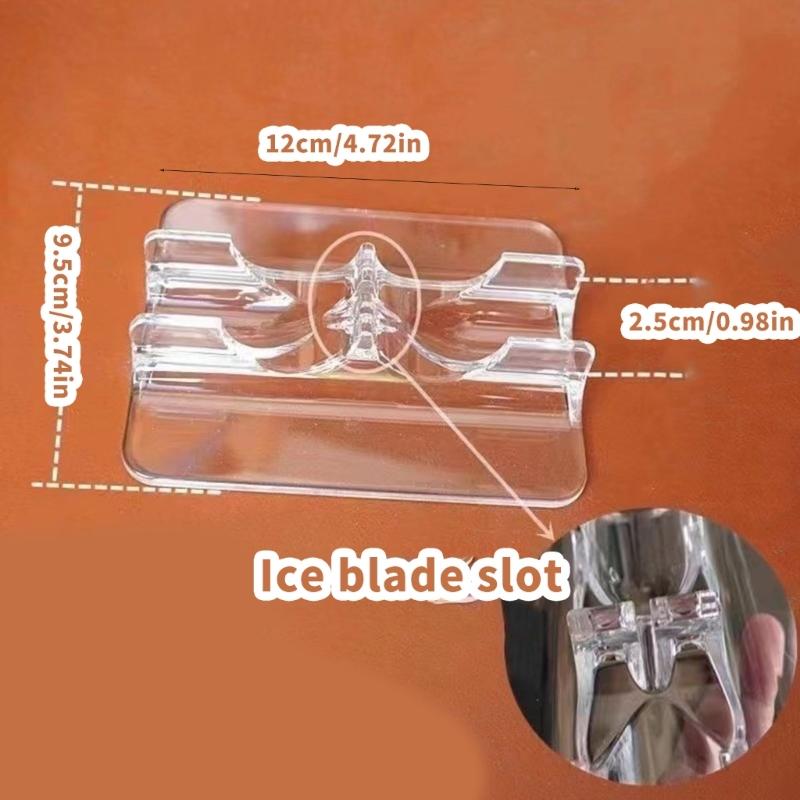 2PCS Roller Skate Holder High Transparency Plastic Construction Ice Skates Exhibition Rack for Home and Store Use