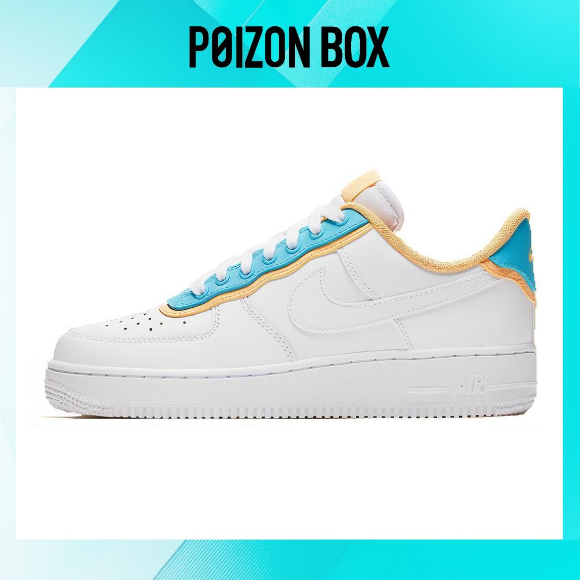 

кроссовки Nike Air Force 1 Low SE White Light Blue Fury Topaz Gold (W) White/Blue/Orange AA0287-105