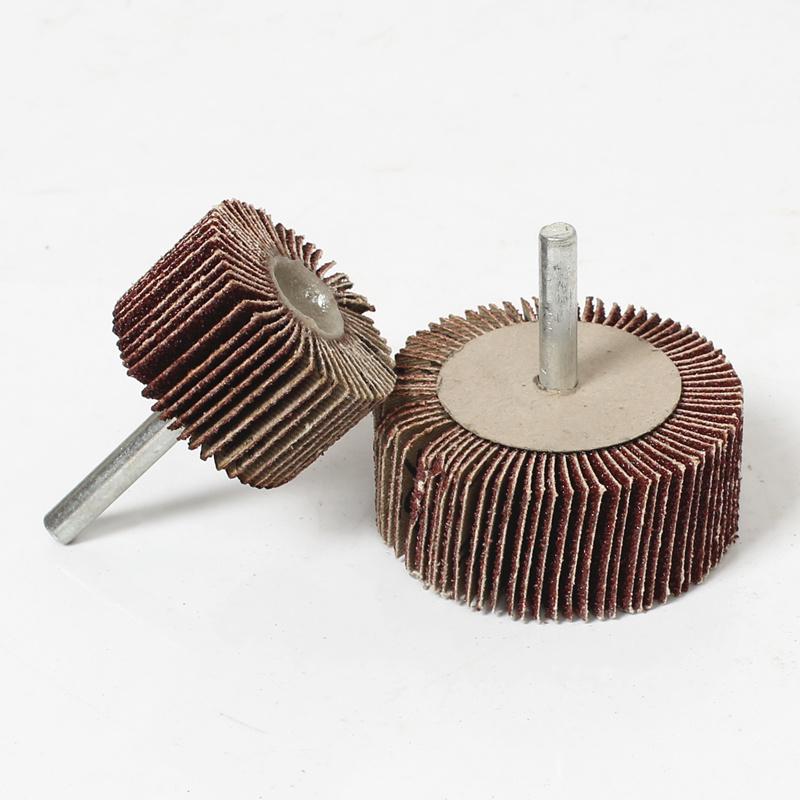 Sanding & Polishing Kit: Handle with Flap Wheel, Disc Sandpaper, Metal Polishing Wheel, Small Conical Flap Head