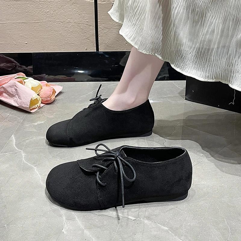 Fashion 2025 Fashion Mid Flats Walking Shoes Light Leopard Women Chunky Loafers Shoes New Hot Suede Brand Pumps Casual Round Toe Dress