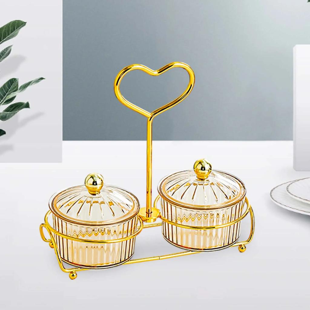 Trockenfrüchte-Tablett, Servierschalen und Griff, Gewürztablett, Dessert-Trennplatte für Kekse, Party, Nüsse, Küche, Vorspeise