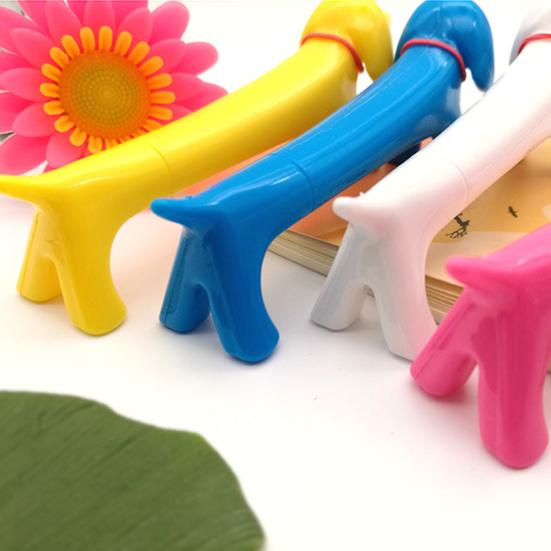 1 pix cu gel cu bile de cerneală, umplut cu câine drăguț, în formă de cățeluș, articole de papetărie de birou