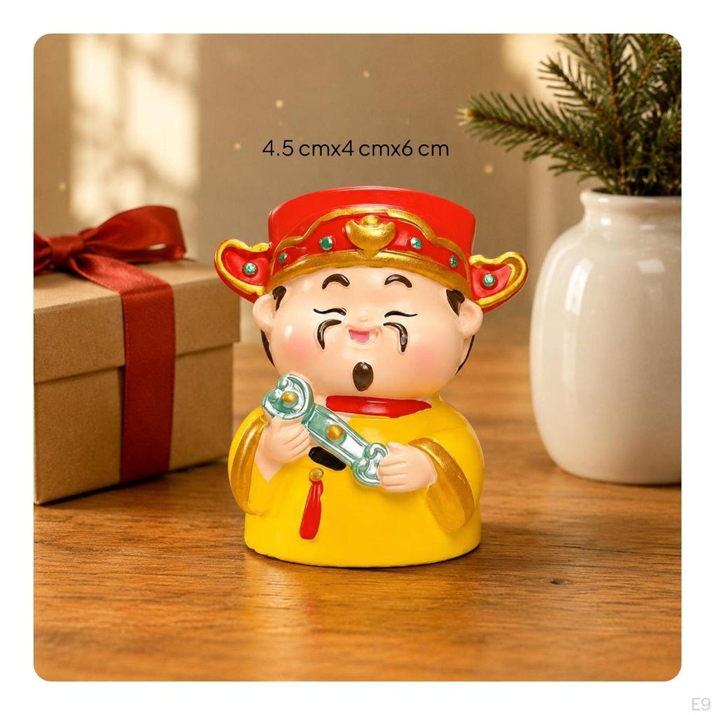 Cartoon Wealth Figurines Handmade Desk Ornament Desktop Decoration Cute Resin Statue for