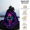 1pc Butterfly Printing Lightweight Flannel Blanket, Comfortable and Warm Blanket, for Camping Sofa Bed and Couch Office, Suitable for Gift Bl