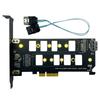 PCIE 4.0 To Dual M.2 NVMe SSD Adapter Card, Black