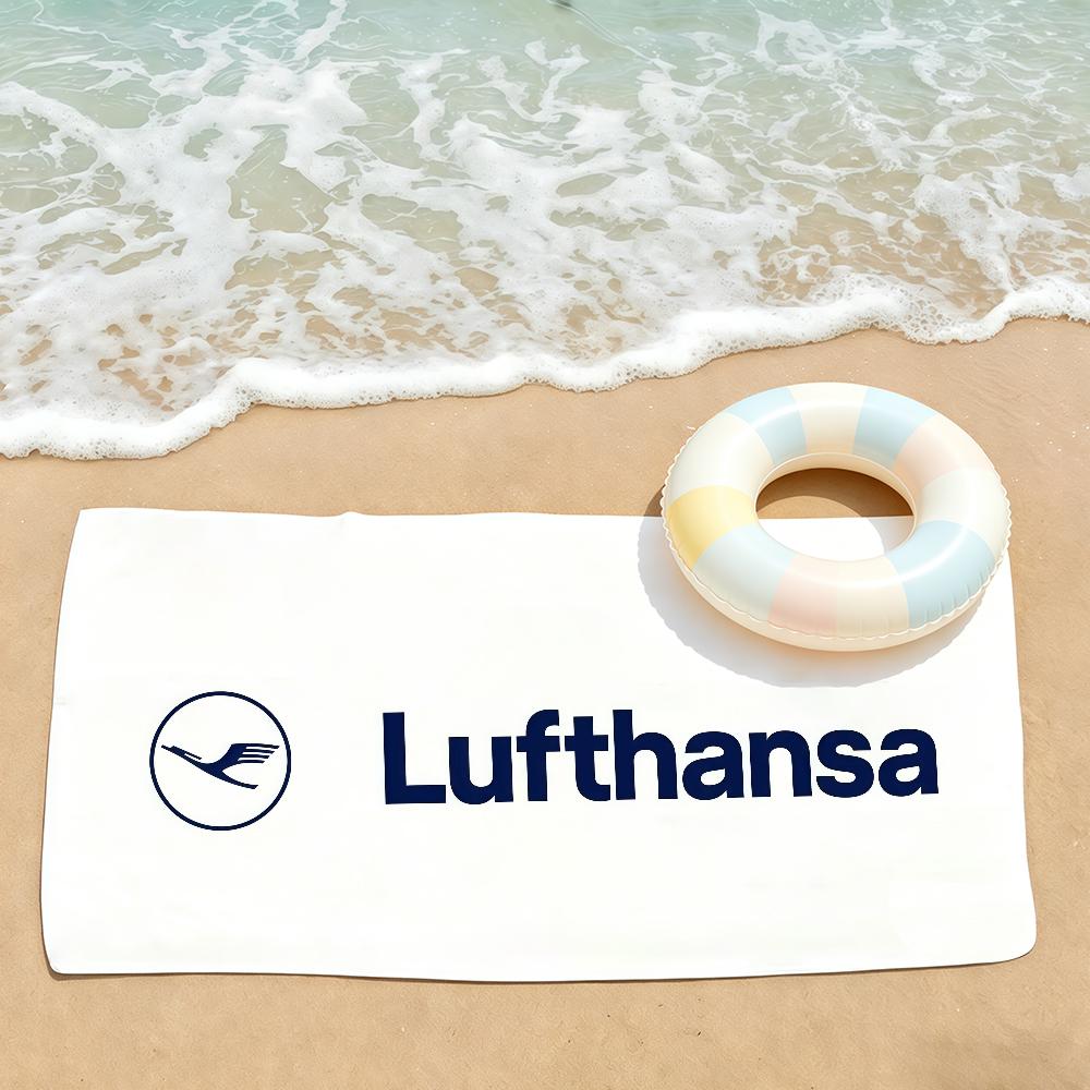 Fashion print L-Lufthansa Towel Drying Bath Towel Applicable To Light Swimming Camping Yoga Beach Out