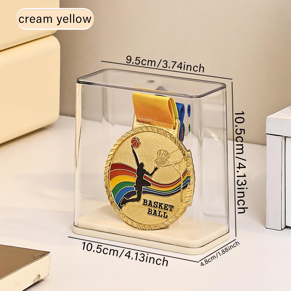 1pc transparent stackable acrylic medal display and storage box stackable certificate and trophy storage rack display box