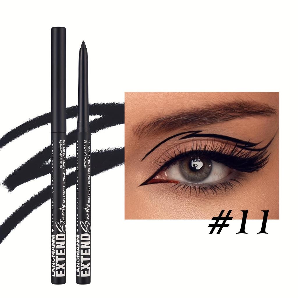 Matte Glitter Waterproof Eyeliner Pencil with Concealer Pen - Fast Dry, Long Lasting, Smooth Application In Blue, Brown, and More