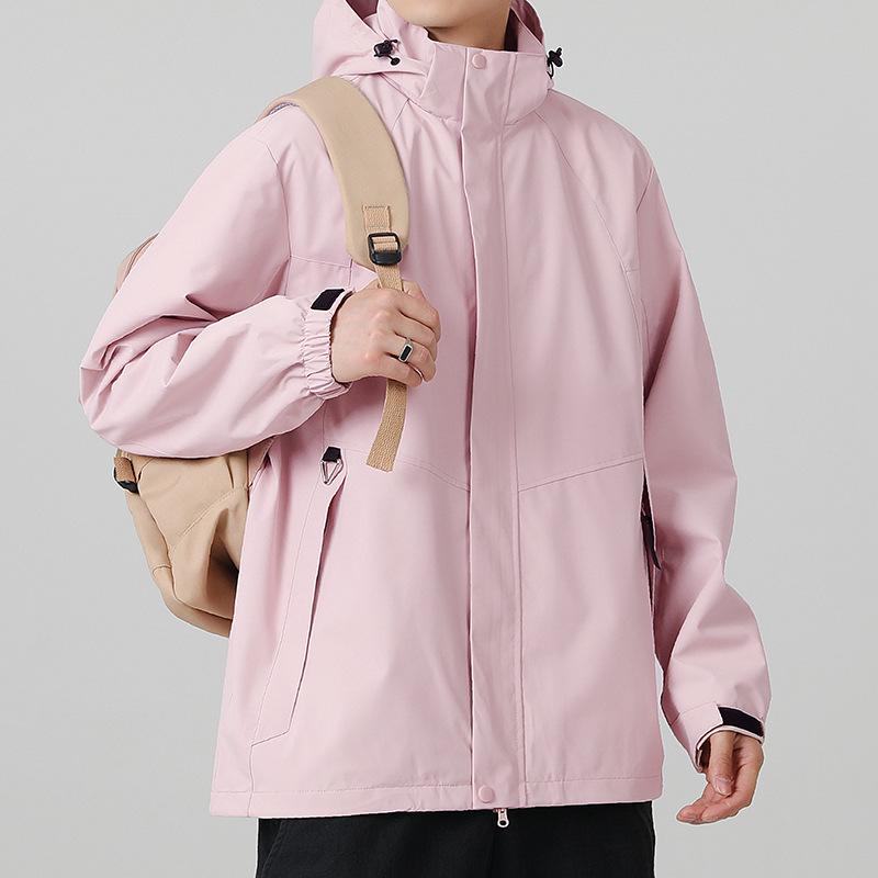 

Мужская универсальная весенняя уличная ветровка со съемным капюшоном 2XL