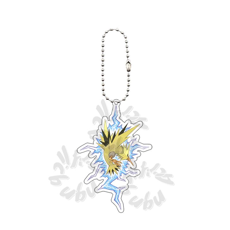 Cartoon MEW  Eevee POCKET Acrylic Keychain Students Anime Kawaii Key Ring Backpack Jewelry Charm Ornament Gifts for Friends Toy