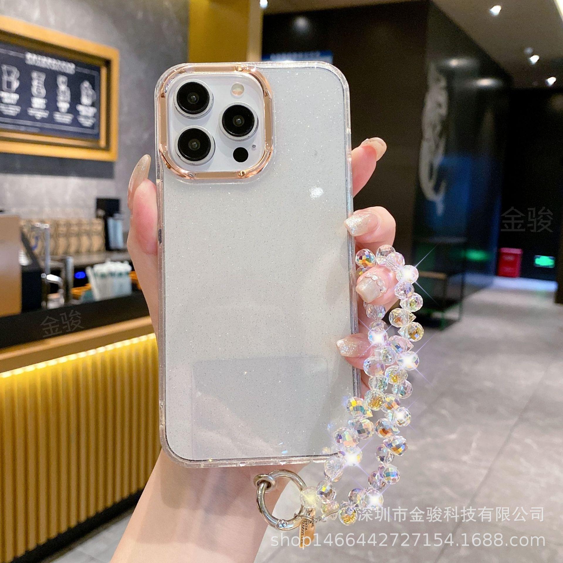 

High-end Crystal Bracelet Phone Case for Apple 15 Pro Max Transparent Glitter Suitable for iPhone 14 Protective Cover for Women iphone11 pro max