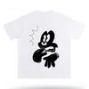 MINISO 2025 New Creative Black and White Mickey Print Women Men Couple Tshirt Casual Loose Y2K Round Neck Womens Top
