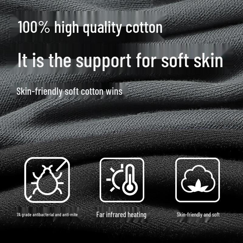 Langsha Men's Pure Cotton Antibacterial Thermal Underwear Set