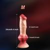 Realistischer Riesen-Hundeknoten-Dildo Sexspielzeug für Frauen S/M/L/XL/XXL Tierpenis Analplug Prostata Weicher Saugfuß Erwachsenenprodukt 18+