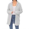 New Style Warm Women's Double-sided Plush Hooded Cardigan with Drawstring Pockets and Windproof Jacket