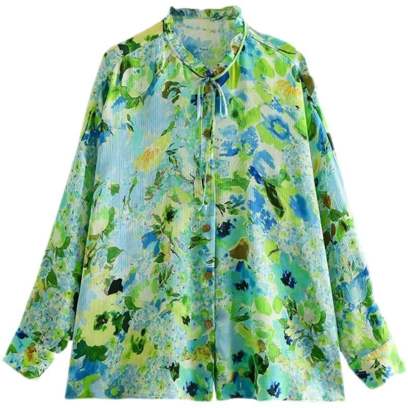 Fashion Style 2023 Summer New Arrival Fashion Women's Fashion Clothing Laminated Decoration Print Shirt 3034166 330