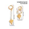 Personality Cold Wind Pentagram Love Pendant Ear Buckle Fashion Irregular Crystal Tassel Ear Ornament Woman