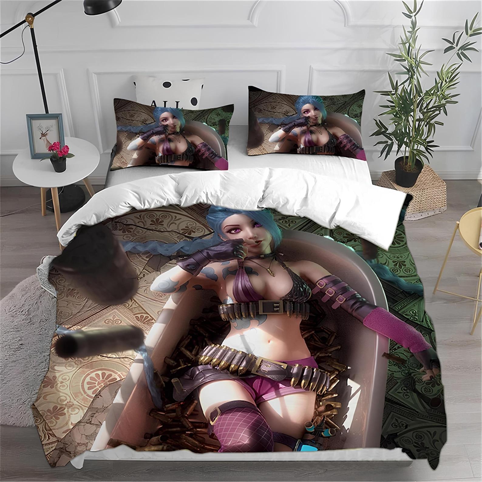 Arcane Jinx Duvet Cover Set: League of Legends Bedding 135x200cm
