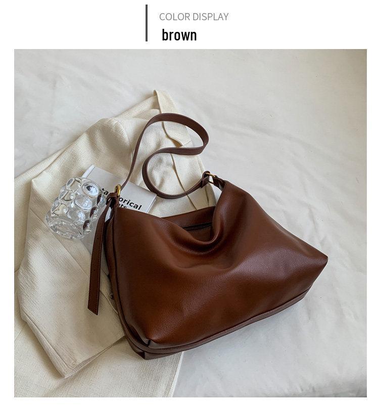 Women's Black Large Capacity Shoulder/Crossbody Bag - Autumn/Winter 2022 Fashion, Casual Versatile Tote for Commute