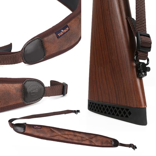 TOURBON Rifle Sling, 2-Point Sling, Adjustable (Brown)