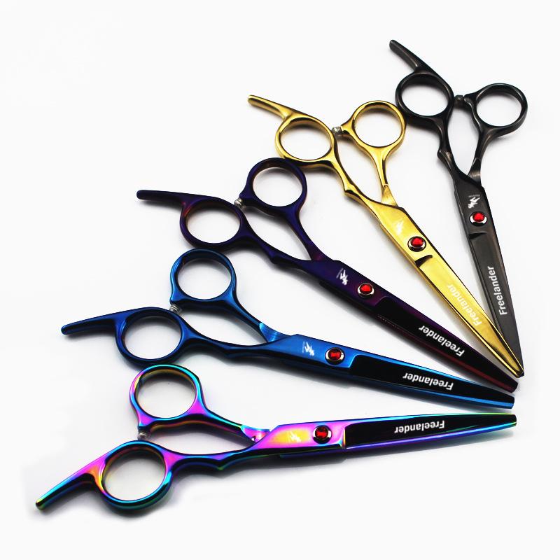 6.0 Inch Black New Professional Hairdressers Hair Scissors Japan 440C Barber Big Cutting Scissors Thinning Shears Hair Clipper