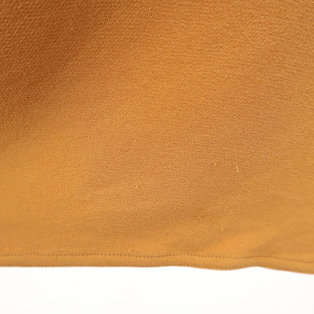 HERMES 90s French Silk Old Short sleeve shirt 42 Orange brown Women Used