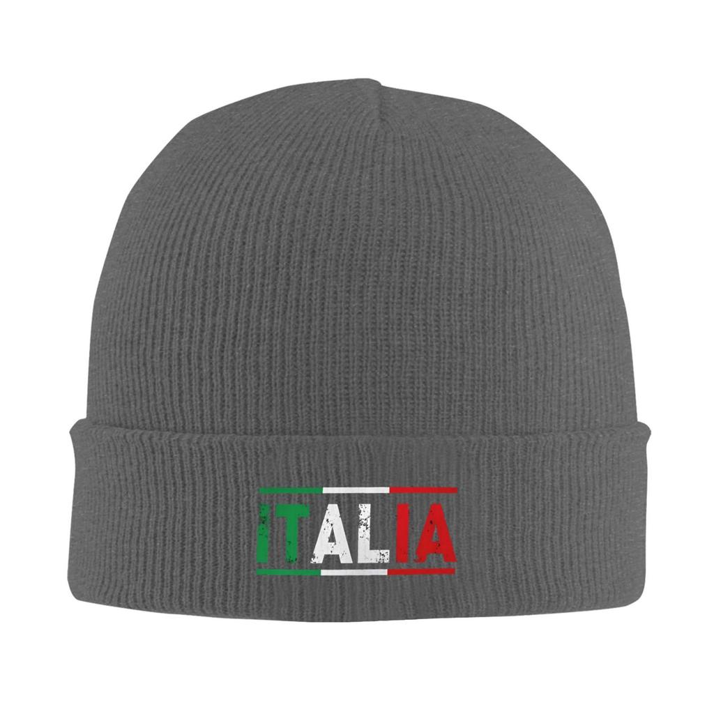 ITALIA Warme Strickmütze Modische Mütze Herbst Winter Outdoor Beanie Hüte für Unisex Schädelmütze