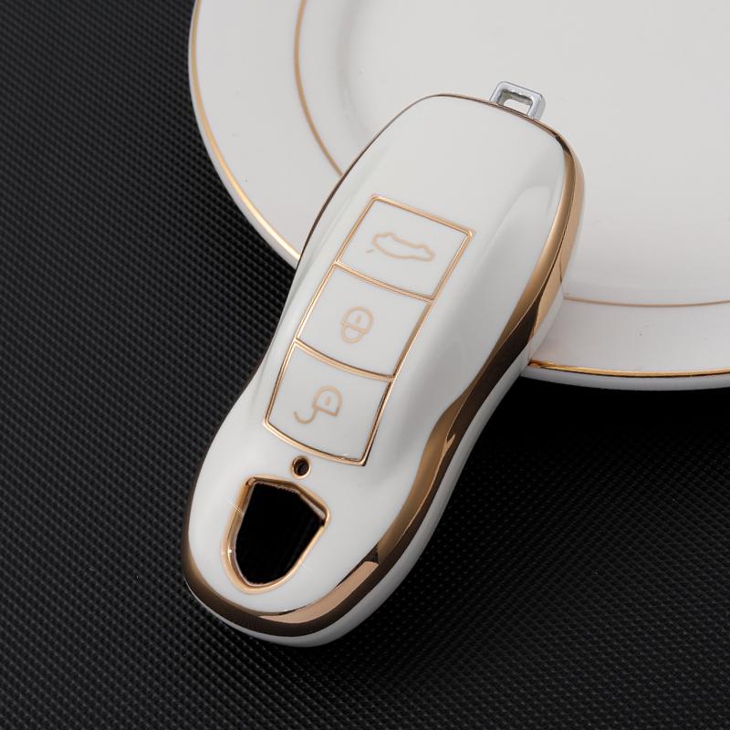 TPU Car Remote Key Case Cover Protect Shell Bag For Porsche Panamera Spyder Carrera Macan Boxster Cayman Cayenne 911 970 981 911