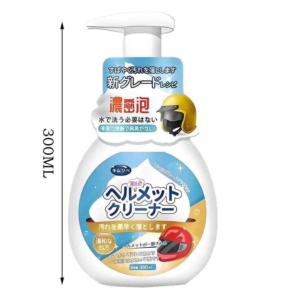 Helmet Foam , 300ml Mild - Deep Cleaning Agent for Dirt Removal of Motorcycle Protective Gear