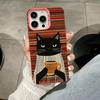 Cute Coffee Cat Pink Translucent Mobile Phone Case for iPhone 17 16 15 14 13 12 11 X XR XS Air Pro Max Plus Colorful Cover