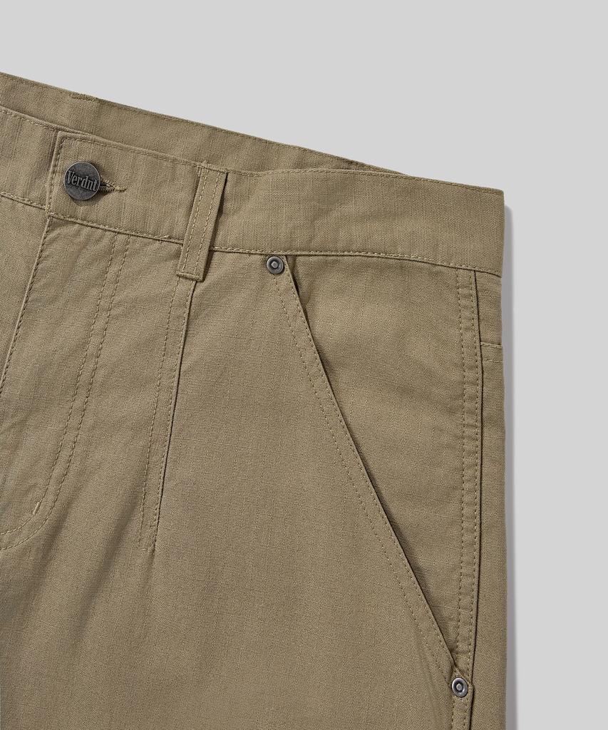 Beodeonteu Utility Side Big Pocket Wide Pants [Beige]