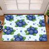 [2D Flat] Flannel Floor Mat, Blueberry Pattern Cute Doormat, Universal Indoor and Outdoor Entrance Mat, Suitable for Living Room, Bedroom, Kitchen, Ba