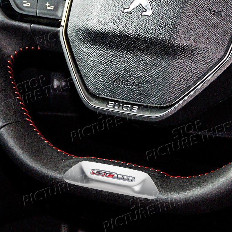 GT Line Logo For Peugeot 508 208 5008 4008 3008 RC CC 3D Metal Badge Decal Car Steering Wheel Emblem Sticker Accessories