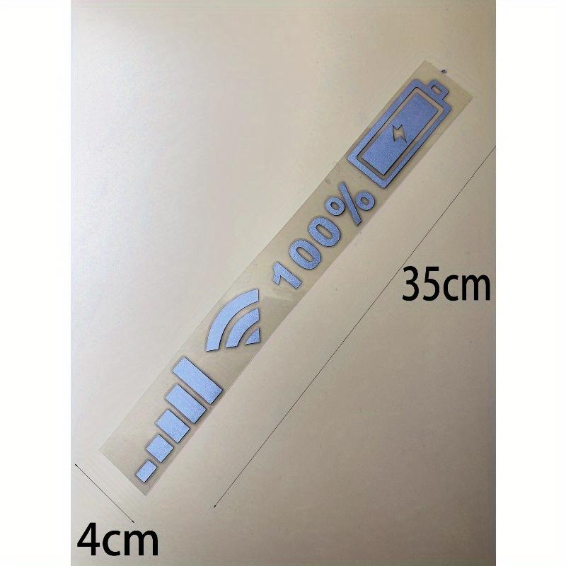 1sheet Reflective Phone Signal Battery Pattern Car Sticker