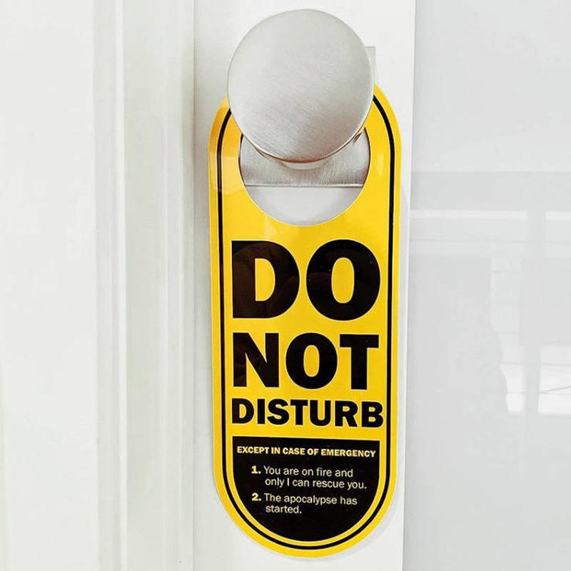 1PC Door Hanger Sign Please Knock Hanging Sign Double Sided Meeting Room Door Hanger Tags