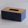 Square Napkin Holder Bamboo Cover Paper Storage Organizer Storage Box Tissue Box  Household