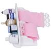 1:12 Dollhouse Bathroom Accessories Miniature Wooden Towel Rack Bottles Decoration